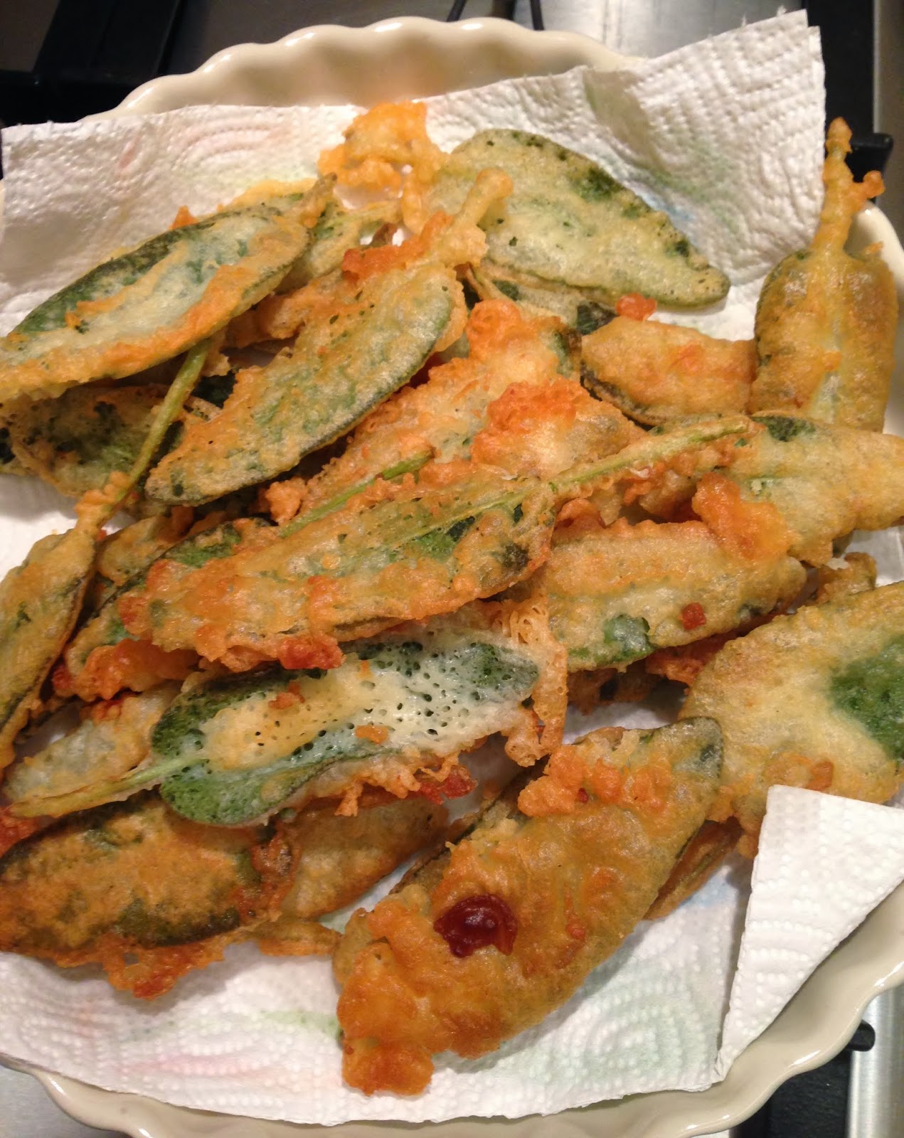 Italy to Los Angeles and Back Fresh Sage Fried in Batter...Salvia