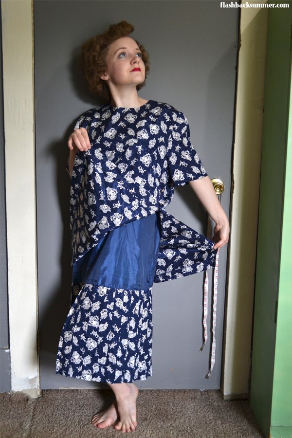 Flashback Summer: 1980s to 1920s Upcycling Project - recycled 80s dress becomes 1920s summer dress