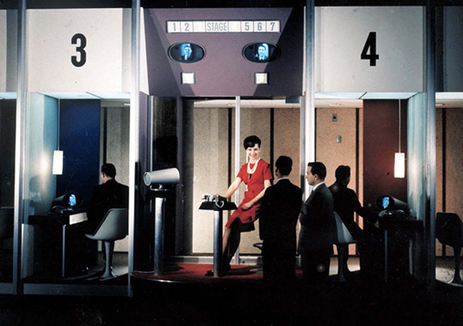 A Picturephone is demonstrated at the AT&T; Pavilion at the 1964 World's Fair. The fair introduced more than 50 million visitors to a range of technological innovations and predictions for how the future would look. 