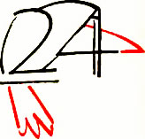 Cara simpel menggambar burung memangsa ulat dengan angka 24