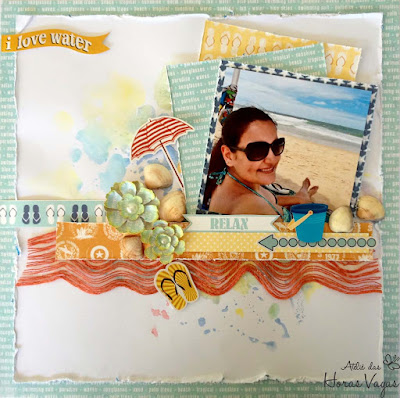 scrap scrapbook scrapbooking beach boardwalk carta bella verão praia sol