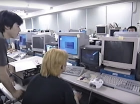The Shenmue development studio (screenshot from the NHK Making Of Shenmue documentary)