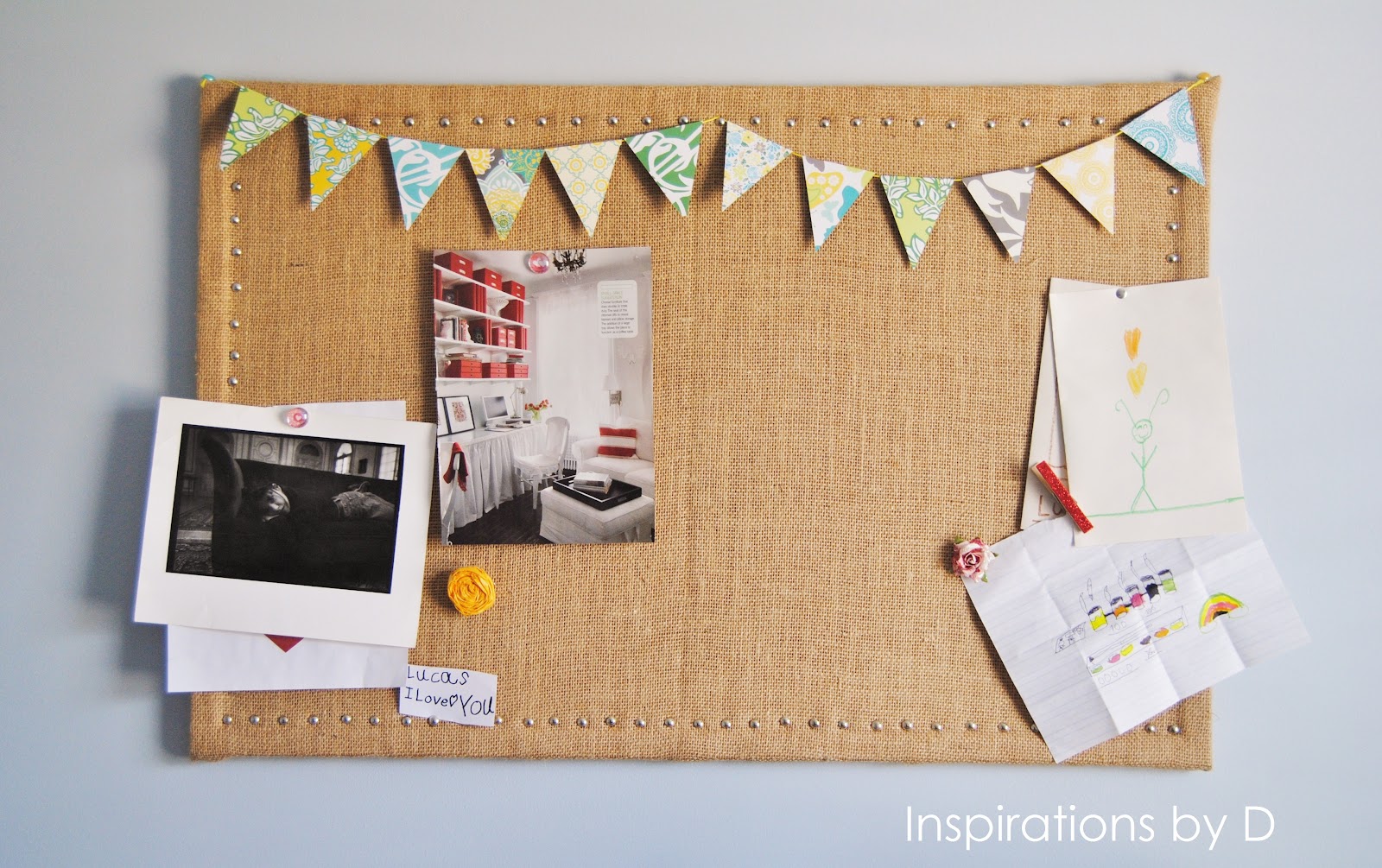 Inspirations by D How to Make a Burlap Pin Board