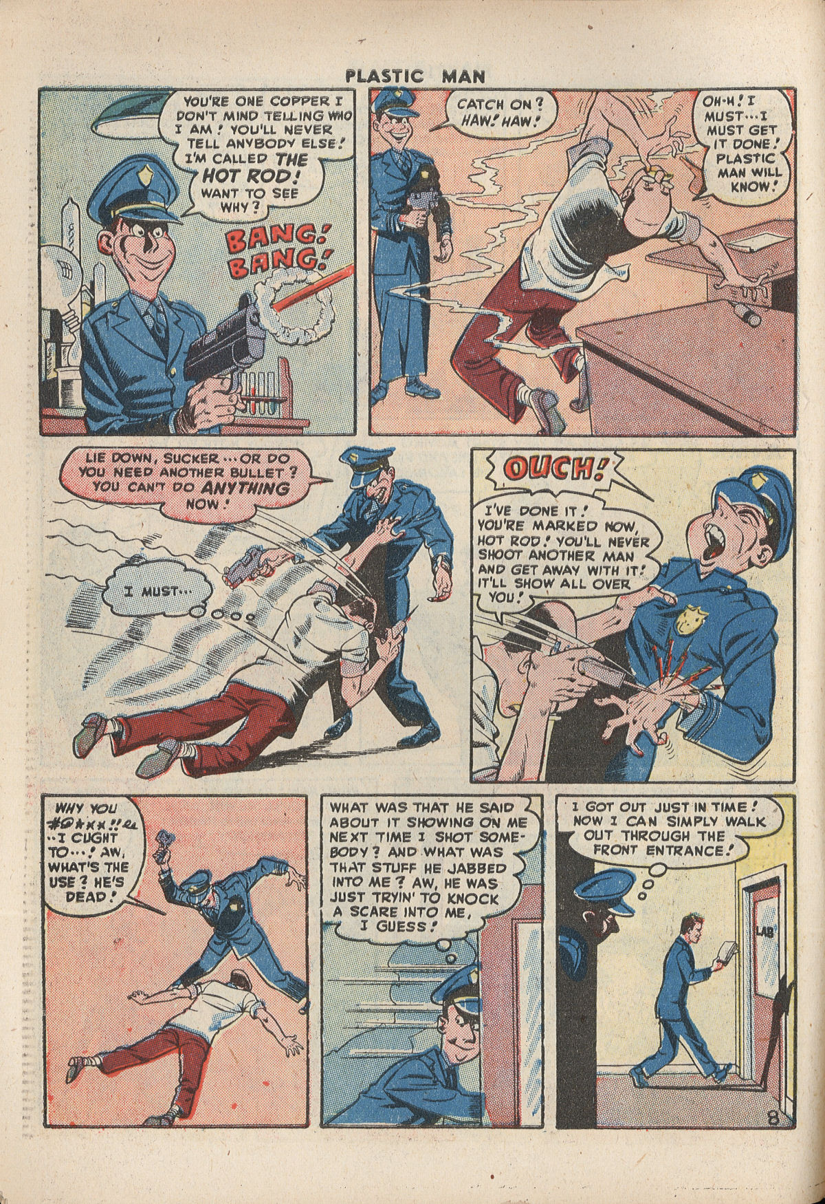 Read online Plastic Man (1943) comic -  Issue #8 - 10
