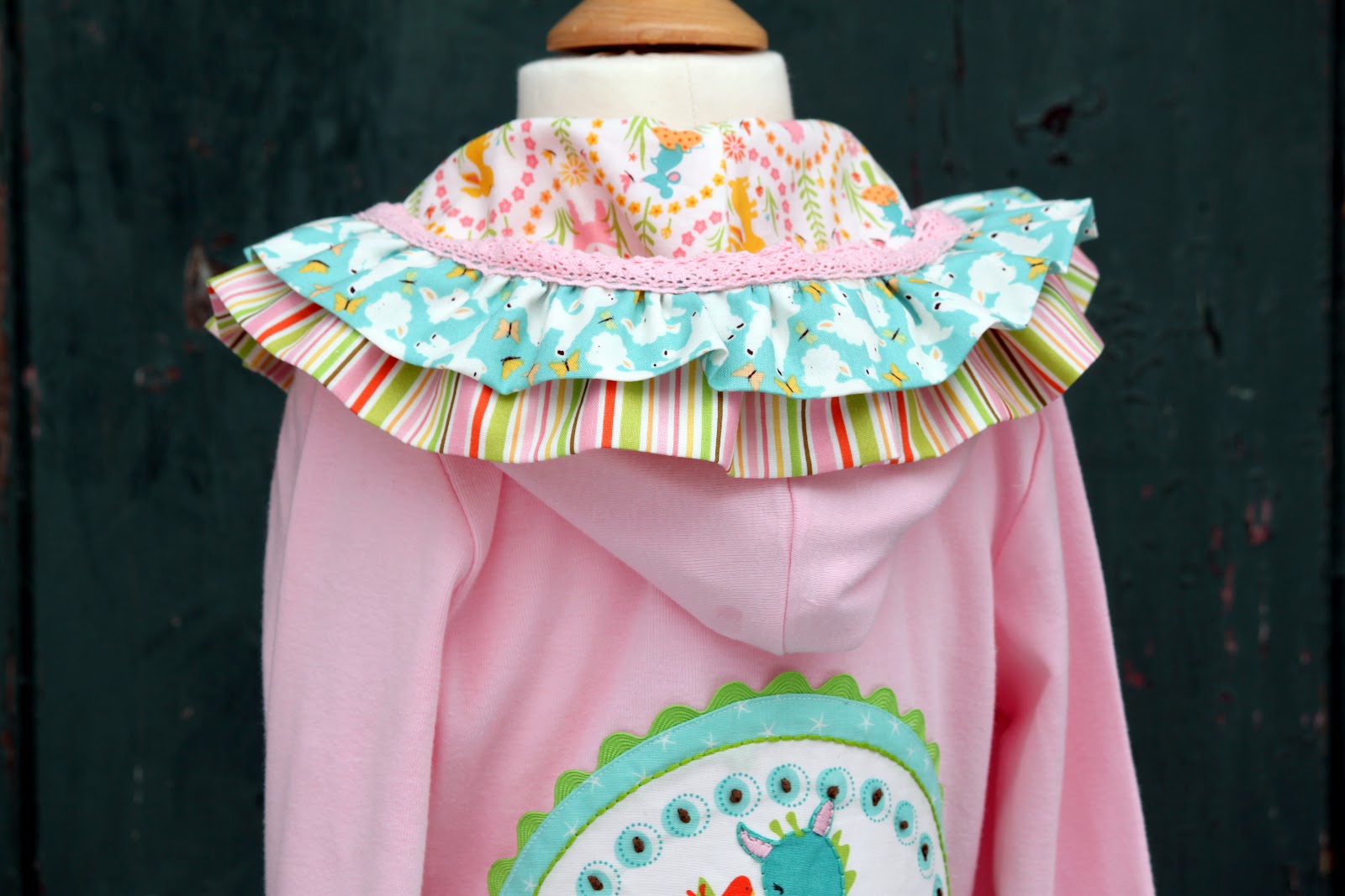 Embellished Ruffle Hoodie Tutorial - The Cottage Mama