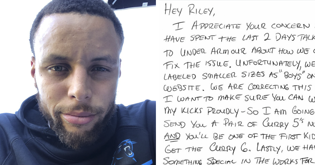 A 9-Year-Old Girl Wrote A Letter To NBA Celebrity Steph Curry Complaining His Shows Are Just For Boys. He Responded With A Present!