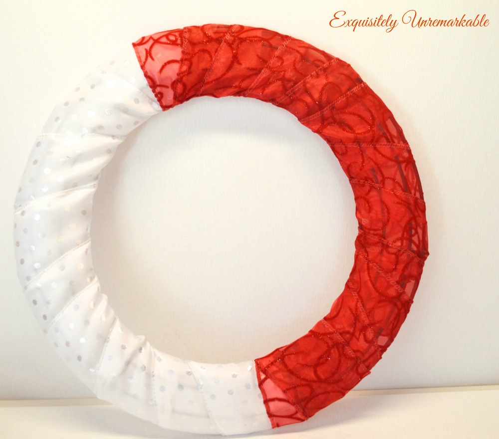 Patriotic red, white and blue wreath