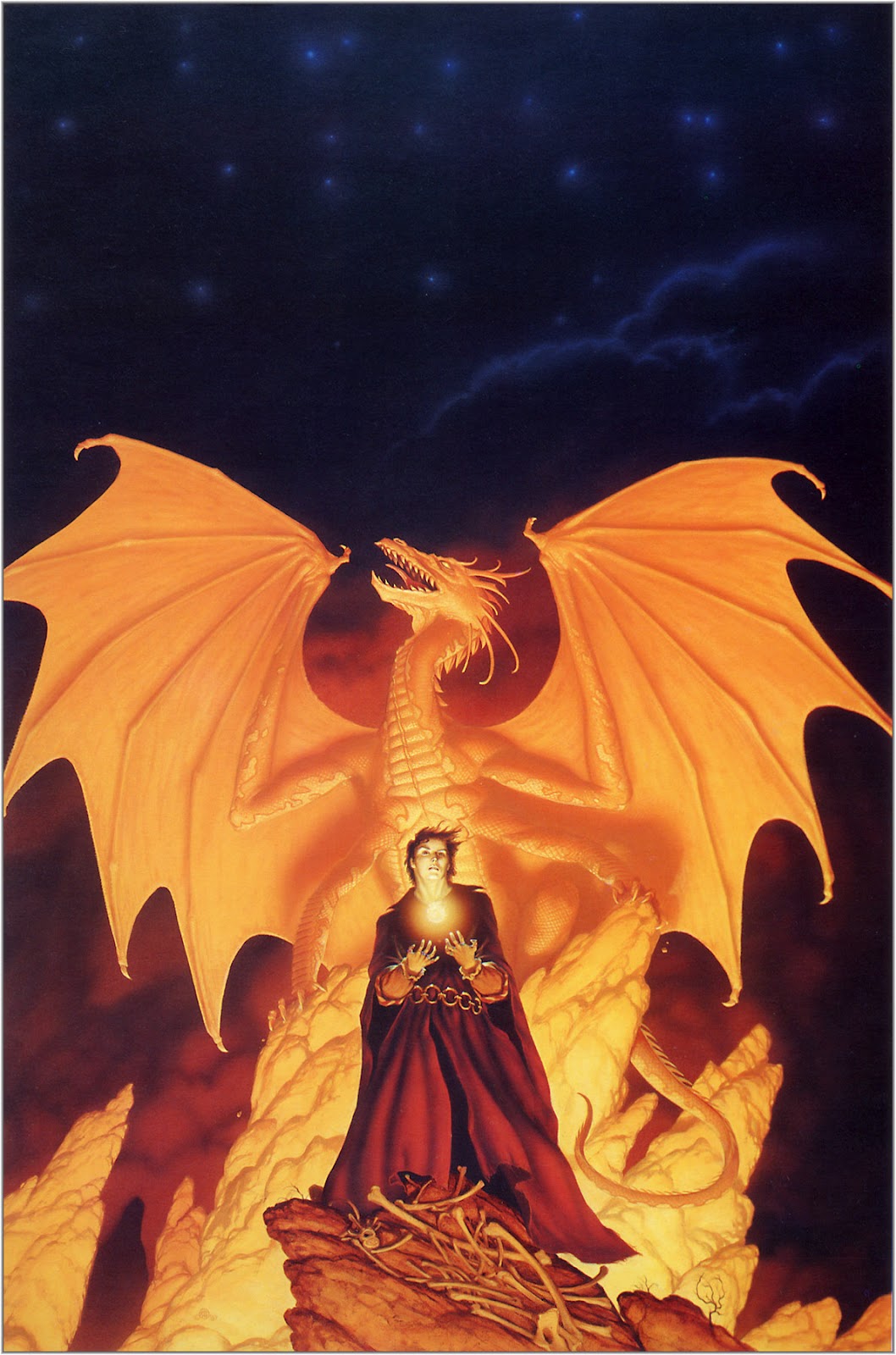 Other Sci-Fi Collectibles 1980 ROLLED Michael Whelan The White Dragon ...