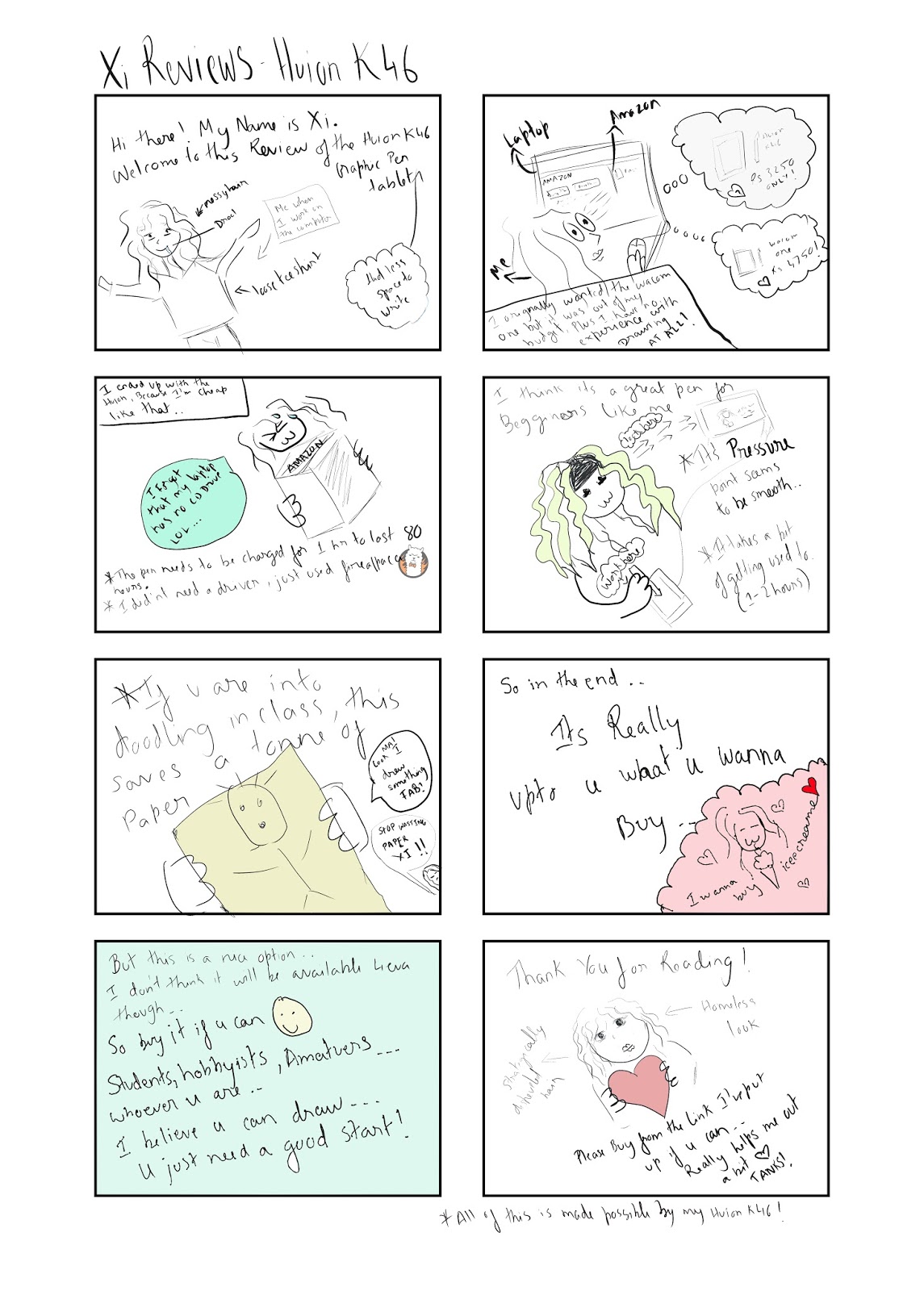 Xi Reviews! HUION K46 REVIEW + VIDEO WALKTHROUGH