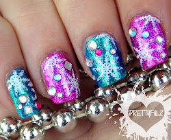 nail snowflake holiday celebration nails christmas designs purple prettyfulz winter snowflakes snow manicure xmas bling pretty lol ball different gems