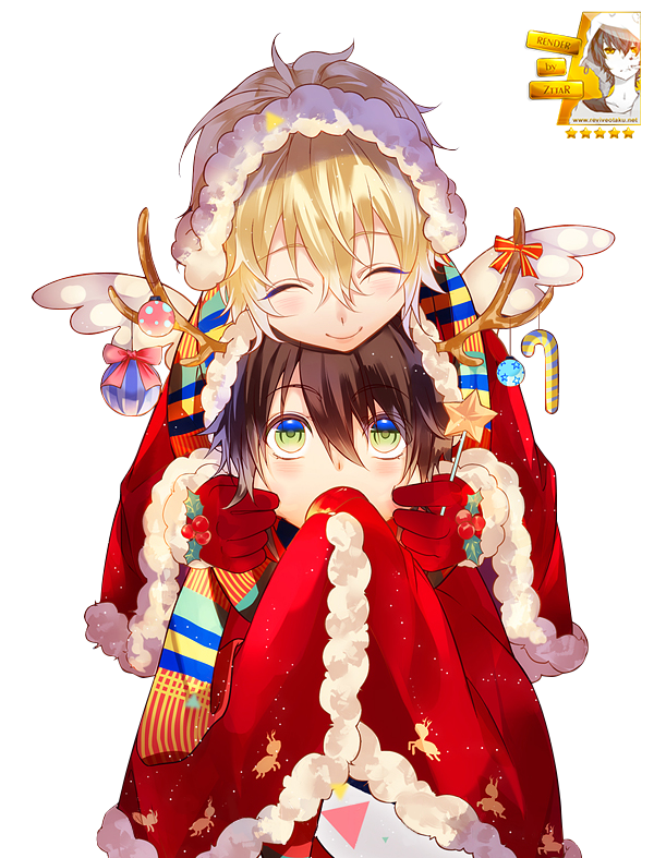 новый год рендер. аниме рождество мальчик. асуна юки новый год. новогодние рендеры. котори минами рендеры.