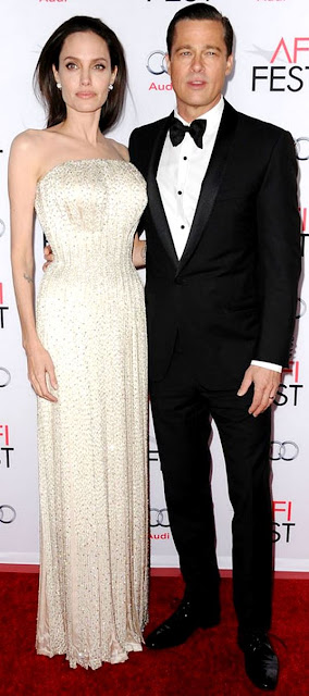 Brad Pitt y Angelina Jolie Foto de Brad Pitt con Angelina Jolie muy delgada