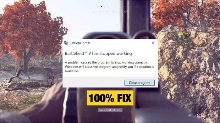Fix Battlefield V Has Stopped Working: Battlefield 5 Crashing on PC — How to fix Battlefield V crash on pc? Battlefield V Freezing at 3rd stage why? How to fix bfv.exe? How to solve the Battlefield Connectivity Issue on Windows 10? How to Fix BFV error on the computer? Fixing Battlefield 5.exe Has Stopped Working? You can play 3-5min of gameplay without any issues but then your Battlefield 5 screen crashing after 2 min of playing with the error window saying “Battlefield V has stopped working” Its really irritating and seems hard to solve the error of Battlefield V. But my friend, dont worry, there is a quick solution, that might like you to get rid of the problem of Battlefield V. Today in this post you’ll fix the Battlefield V issues and make the Battlefield game run smoother.