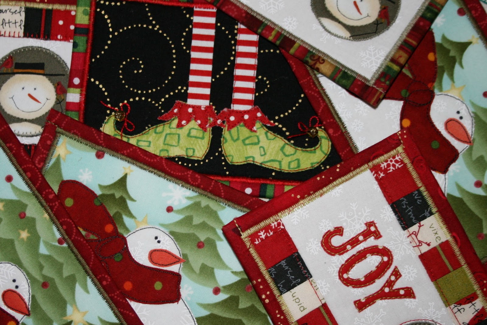 Annie’s Musings Christmas Fabric Postcards