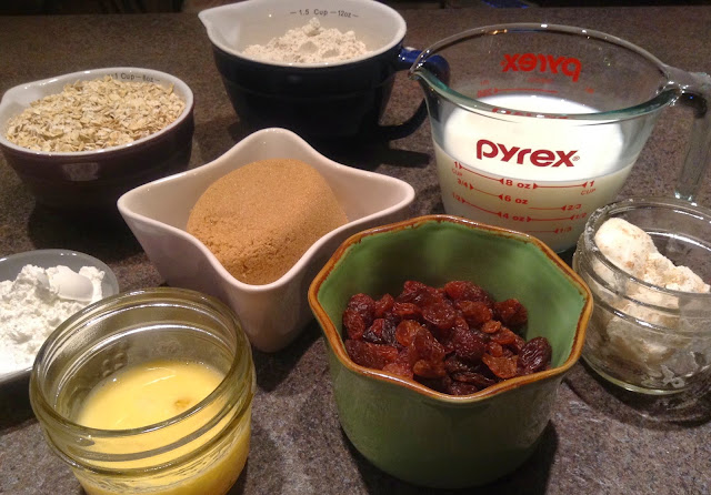 Oatmeal muffins ingredients