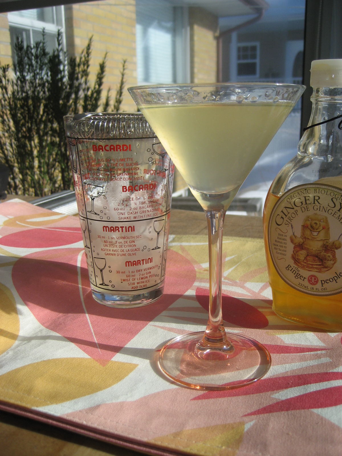 Marie est dans son assiette! Cocktail martini gingembre