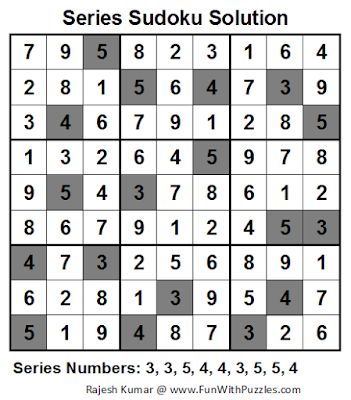 Series Sudoku (Fun With Sudoku #18) Solution
