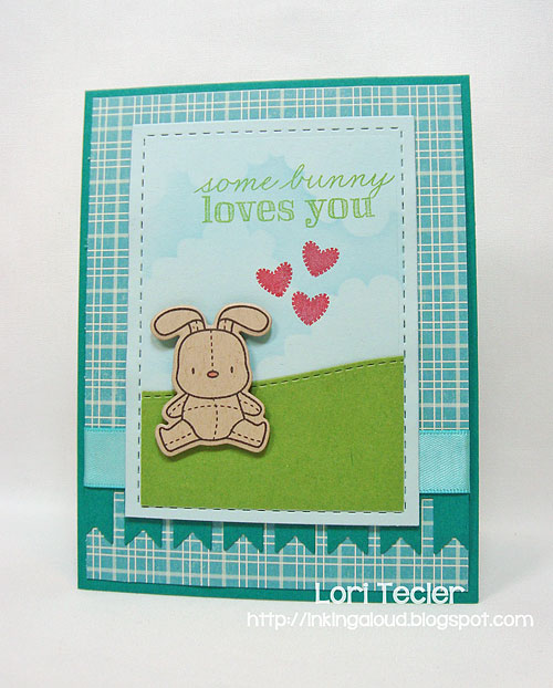 Some Bunny Loves You card-designed by Lori Tecler/Inking Aloud-stamps and dies from Mama Elephant