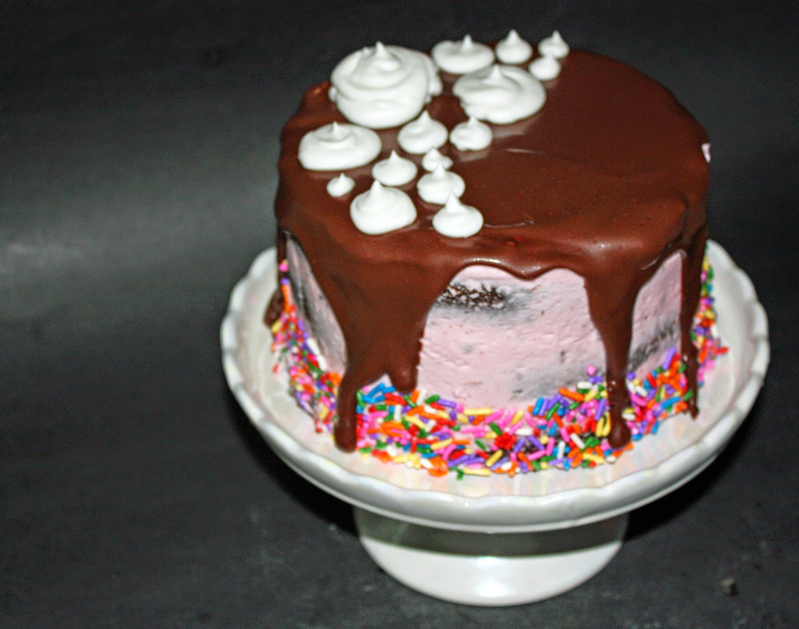 Pinkfrosted devil’s food cake How to Philosophize with Cake