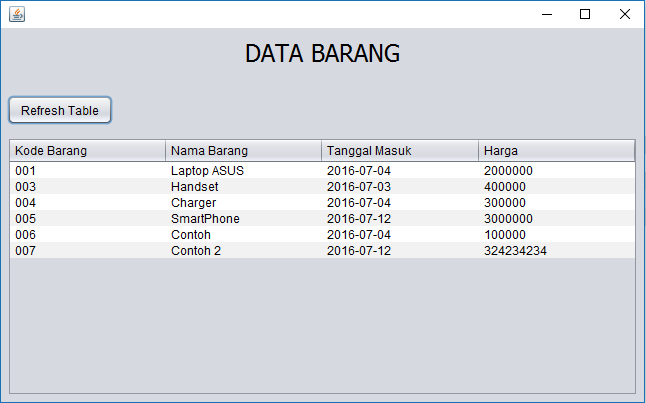 Cara Menampilkan Data Dalam Sebuah Tabel Pada Jframe Javanetbeans Images