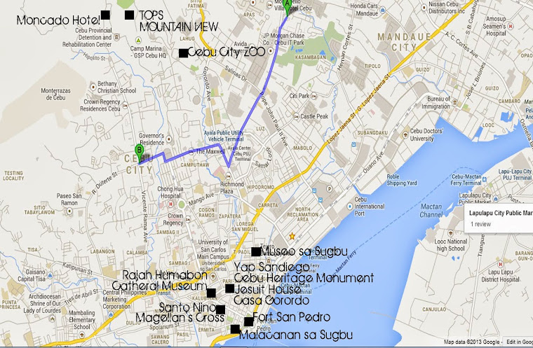 Cebu City Historical Site Map