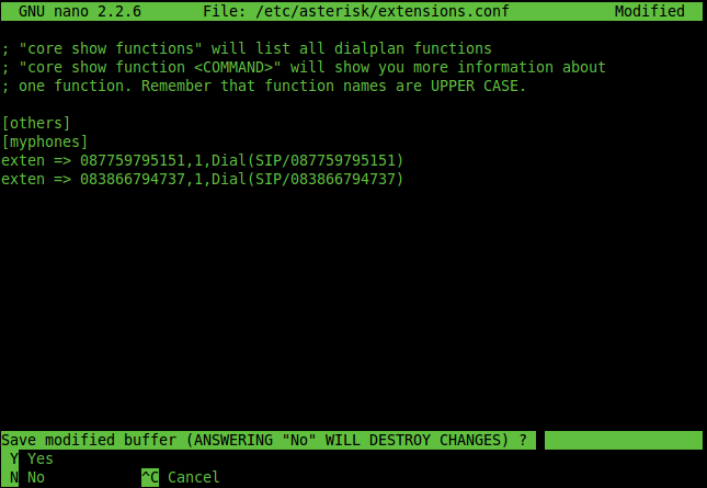 Команда chmod +x asterisk. Extensions conf. Логи asterisk 18. Extensions conf. Extensions conf.