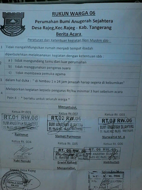 Sempat Viral Batasi Kegiatan Non-Muslim, Surat Edaran Kontroversial RW Di Tangerang Akhirnya Dicabut