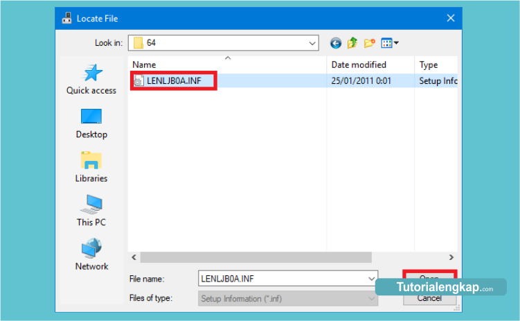 cara install driver printer dengan file inf