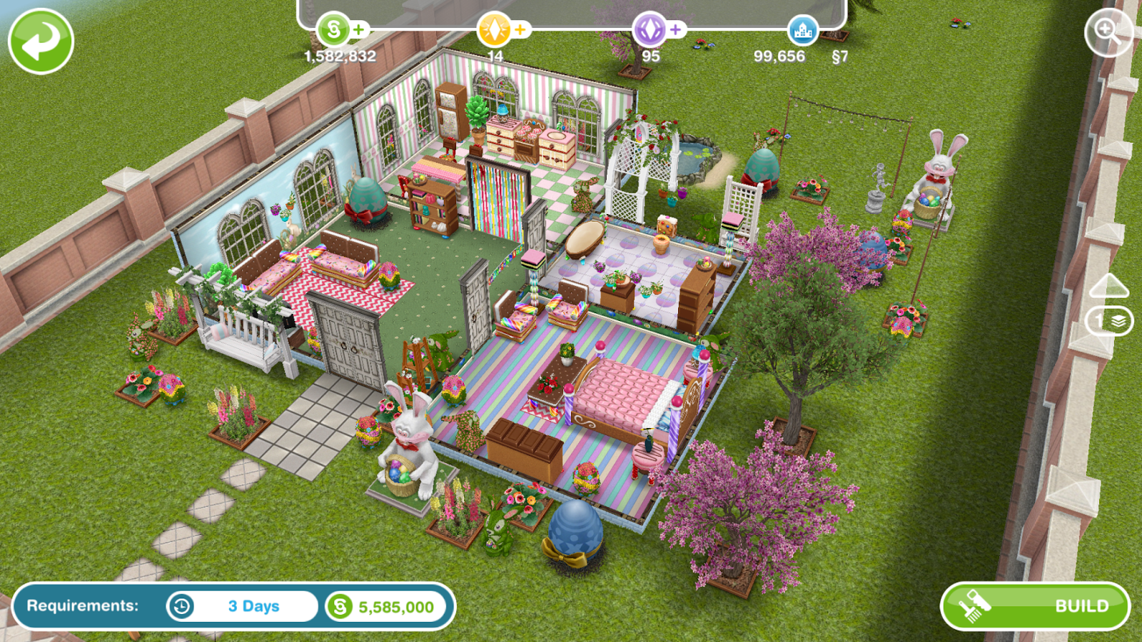 Sims Freeplay Architect Homes Easter Edition Greenoid Gemzicle