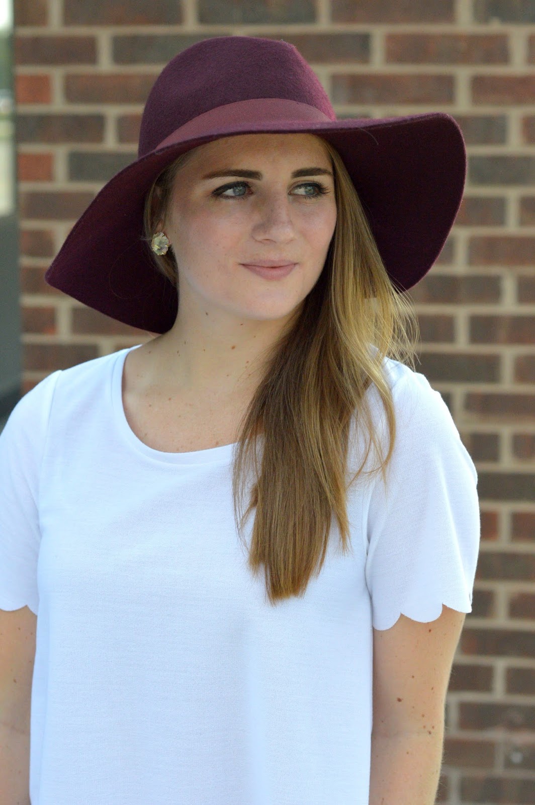 A Memory Of Us burgundy floppy hat A Kansas City Fashion Blog