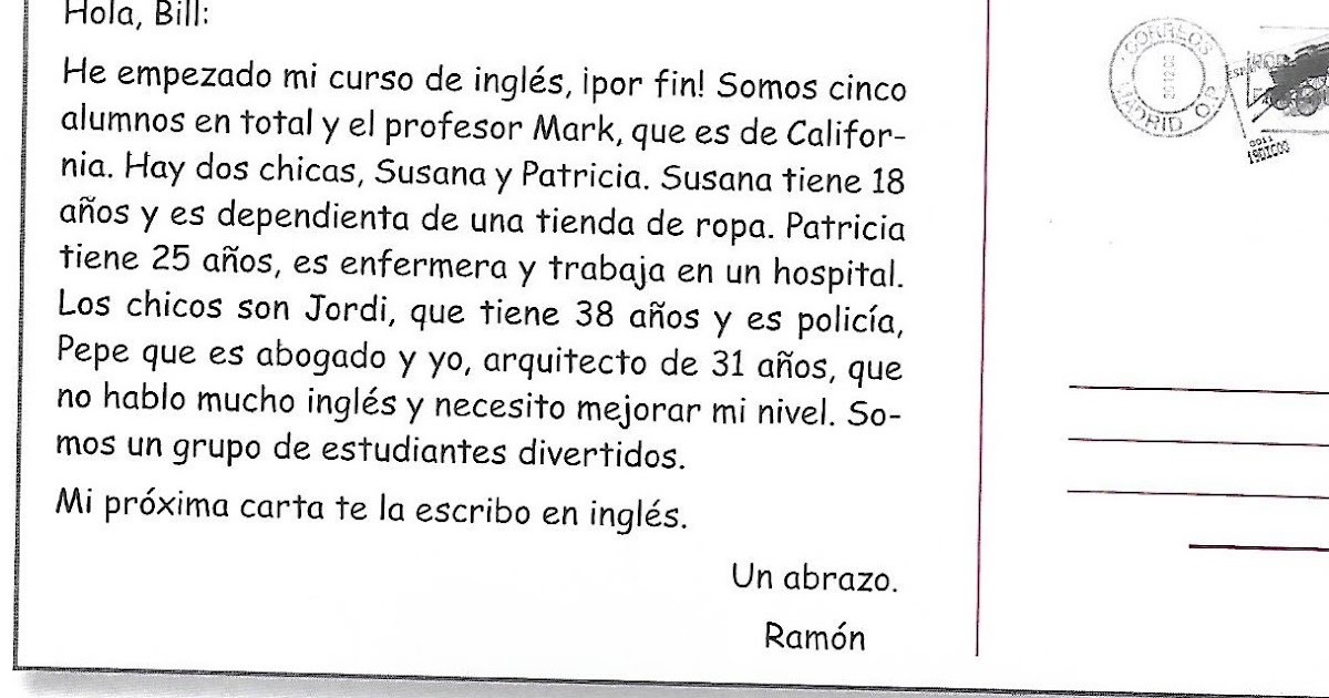 Exemplo De Carta Informal Para Um Amigo