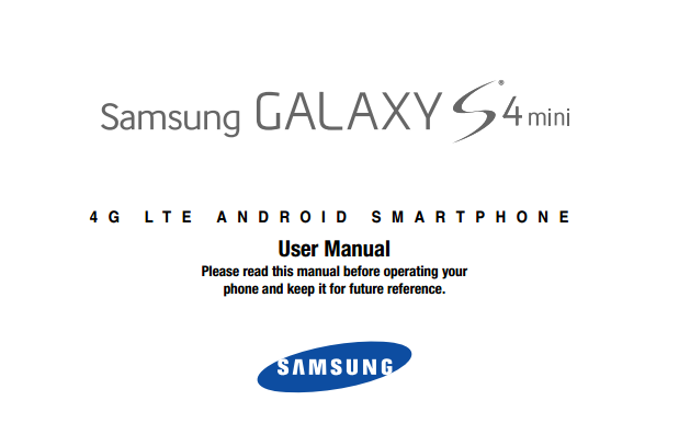 Samsung Galaxy S 4 mini manual cover