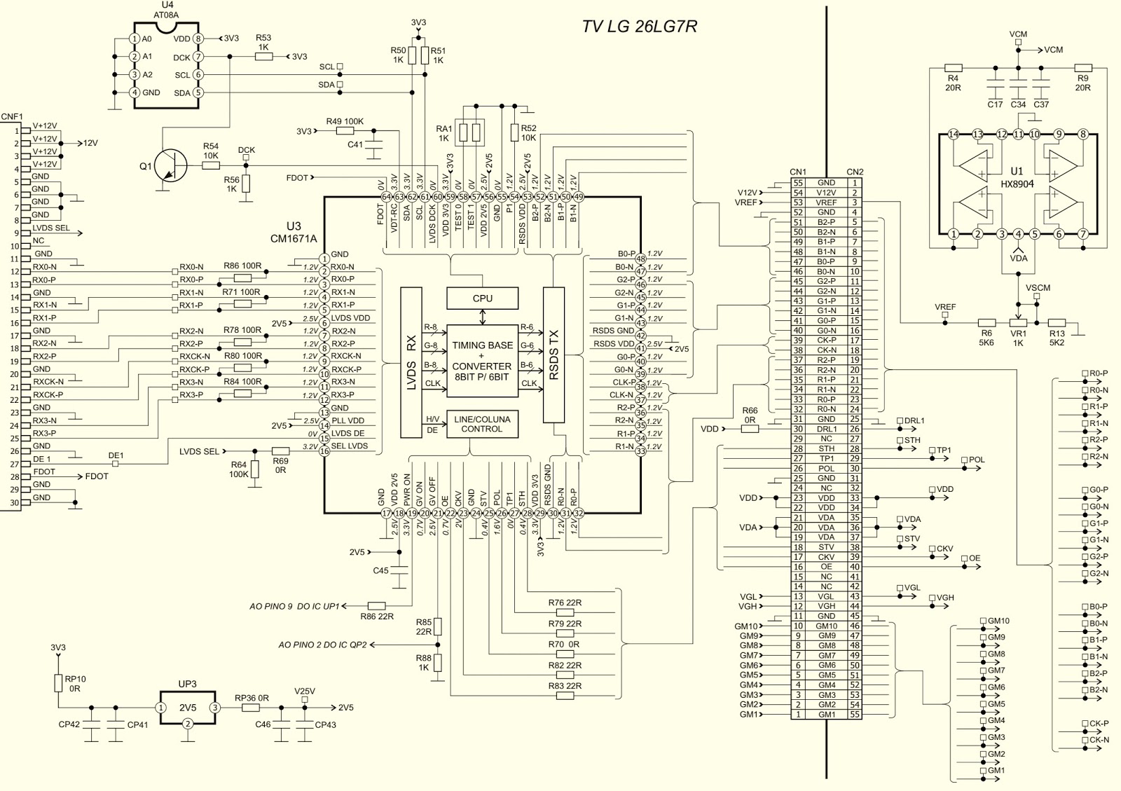 Electro Help  Lg 26lc55 Lcd Tv T-con Board