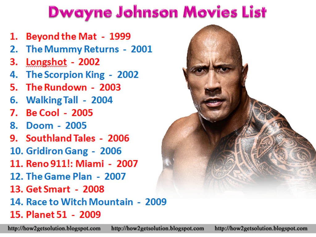 Smartpost Dwayne Johnson Movies List The Rock Film Famous