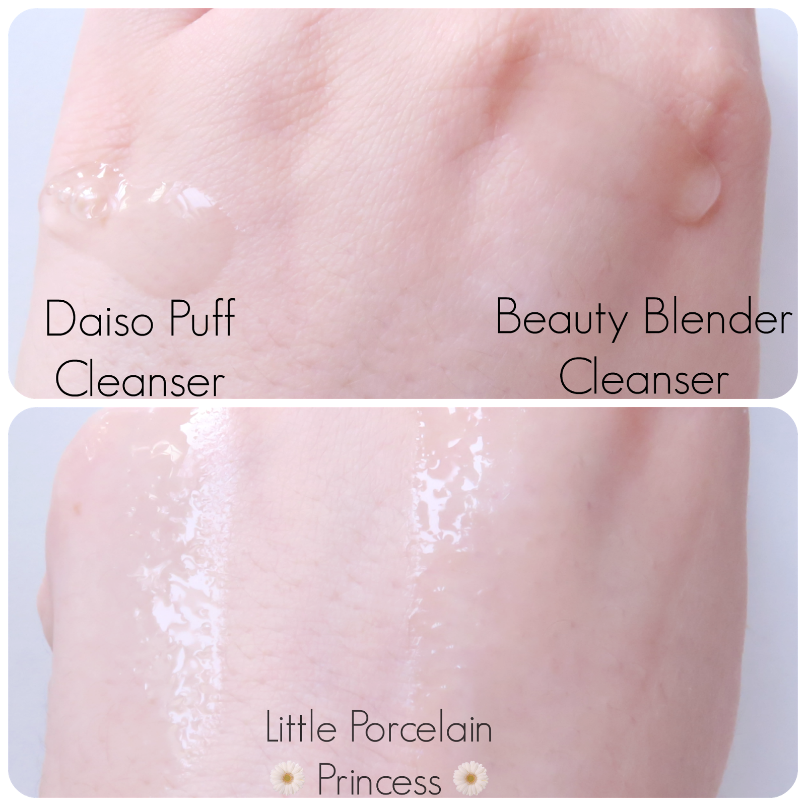 Little Porcelain Princess East Vs West Review Beauty Blender Cleanser VS Daiso Puff Cleanser