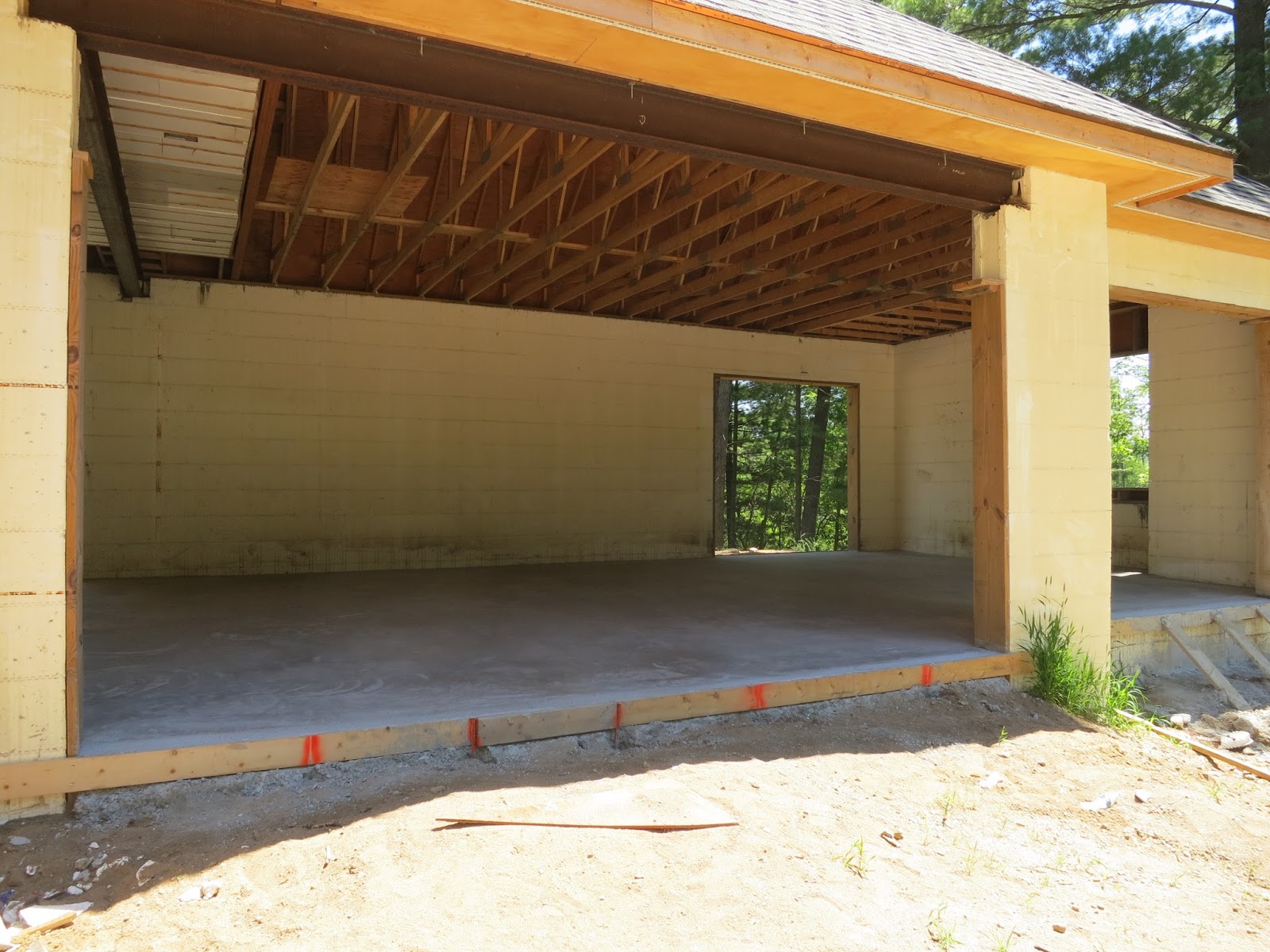 Our Lake Fortress Garage slab and HVAC roughs completed