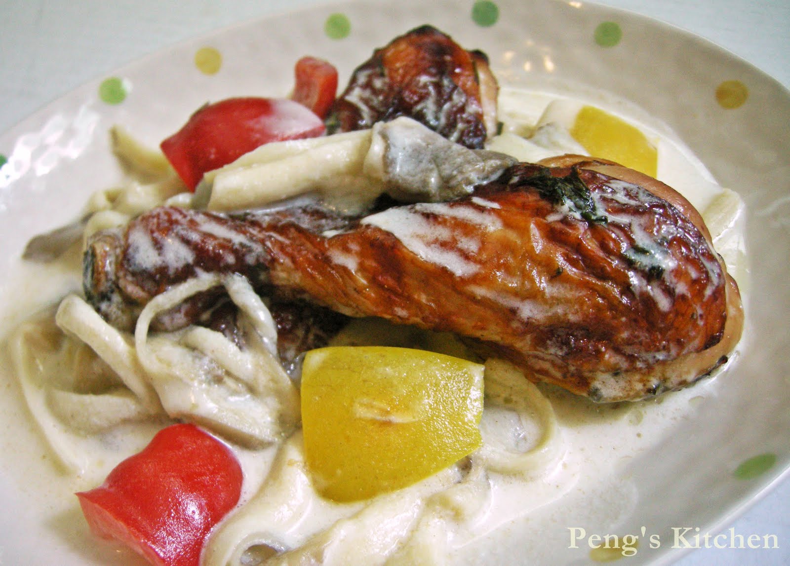 Peng's Kitchen Roasted Chicken Drumstick with Capsicum Coconut Sauce