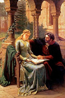 Abelard and his pupil Heloise  by Edmund Leighton, 1882