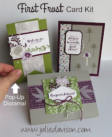 Stampin' Up! First Frost Card Kit ~ 2018 Holiday Catalog ~ Stamp of the Month Club Card Kit ~ www.juliedavison.com