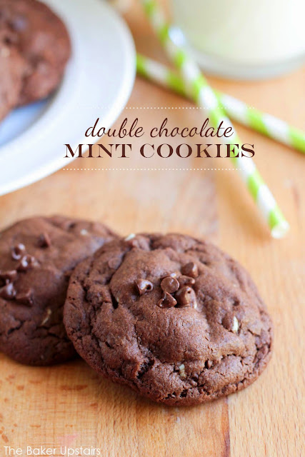 These luscious double chocolate mint cookies are soft and gooey, with just the right amount of mint!