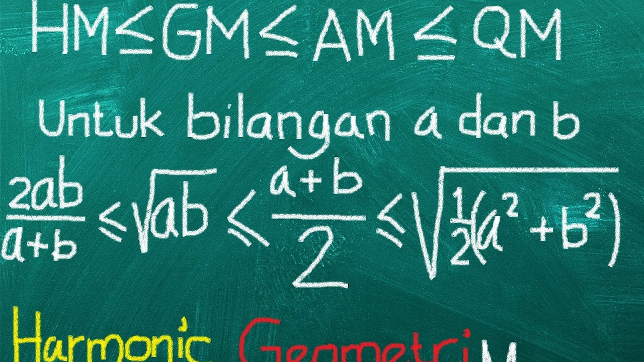 Belajar Mengenal Dan Menggunakan Pertidaksamaan Hm Gm Am Qm Menyelesaikan Soal Matematika Defantri Com