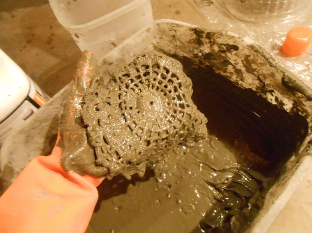 How to Make Cement Lace Using Doilies