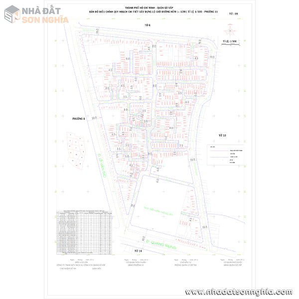 Bản đồ lộ giới hẻm phường 11 quận Gò Vấp