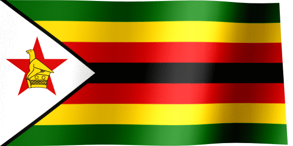 Waving Flag of Zimbabwe (Animated Gif)