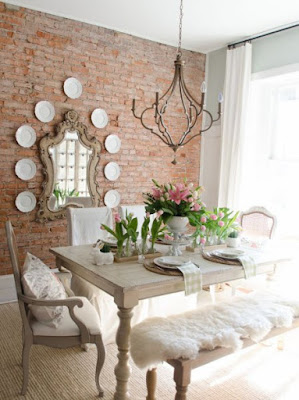 rustic style dining room