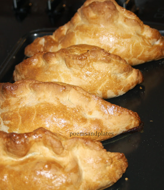 Chicken and cheese turnover pies