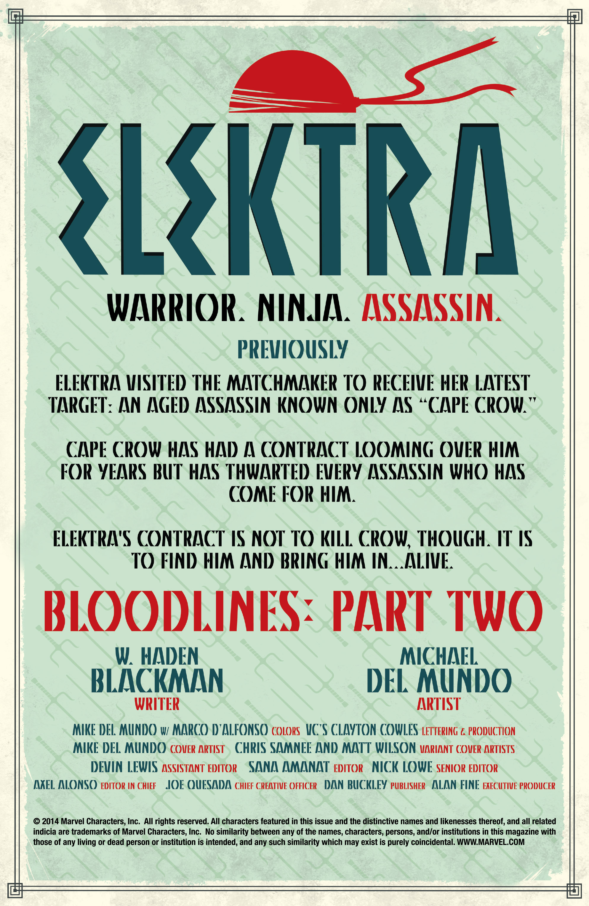 Read online Elektra (2014) comic -  Issue #2 - 2