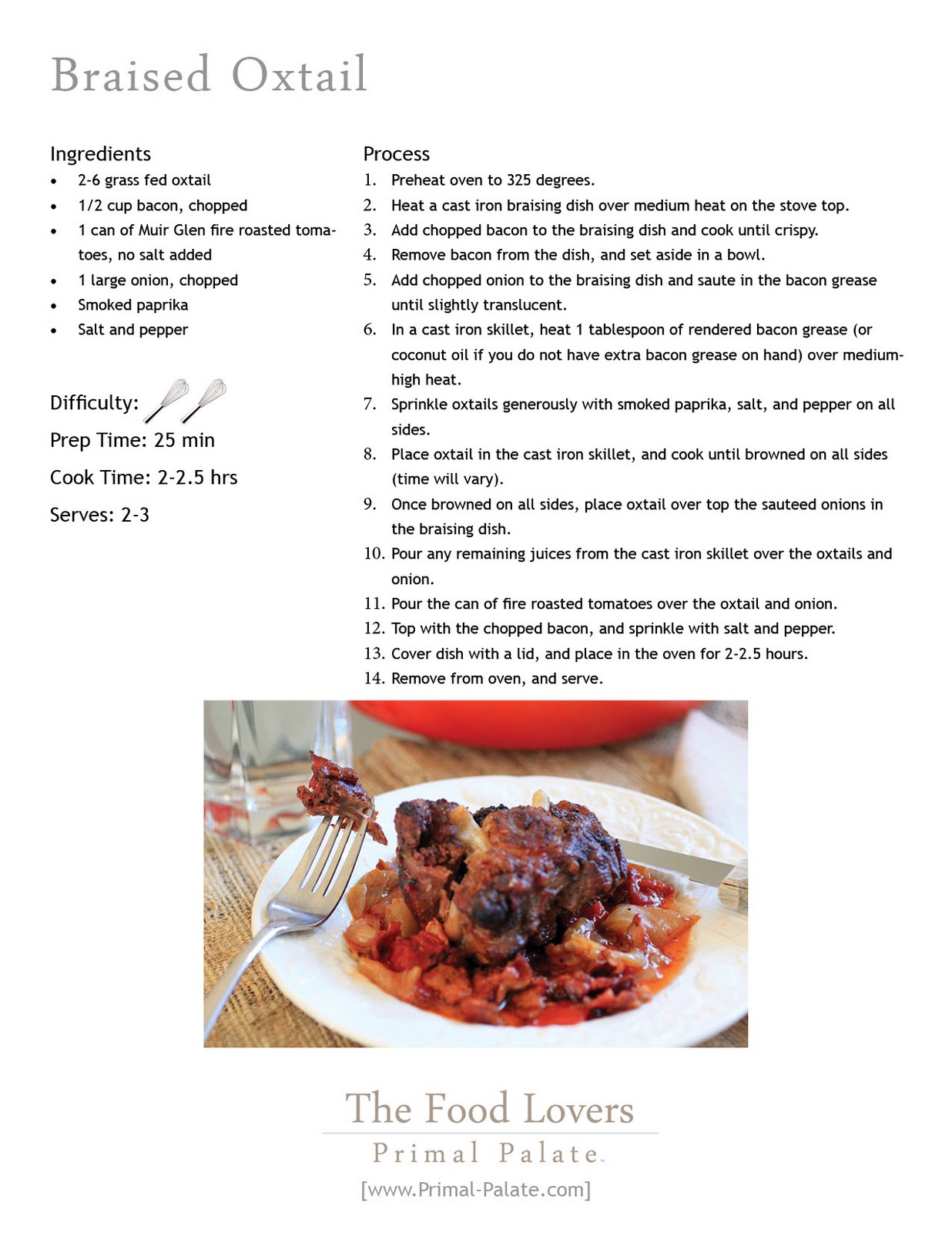Braised Oxtail Primal Palate Paleo Recipes
