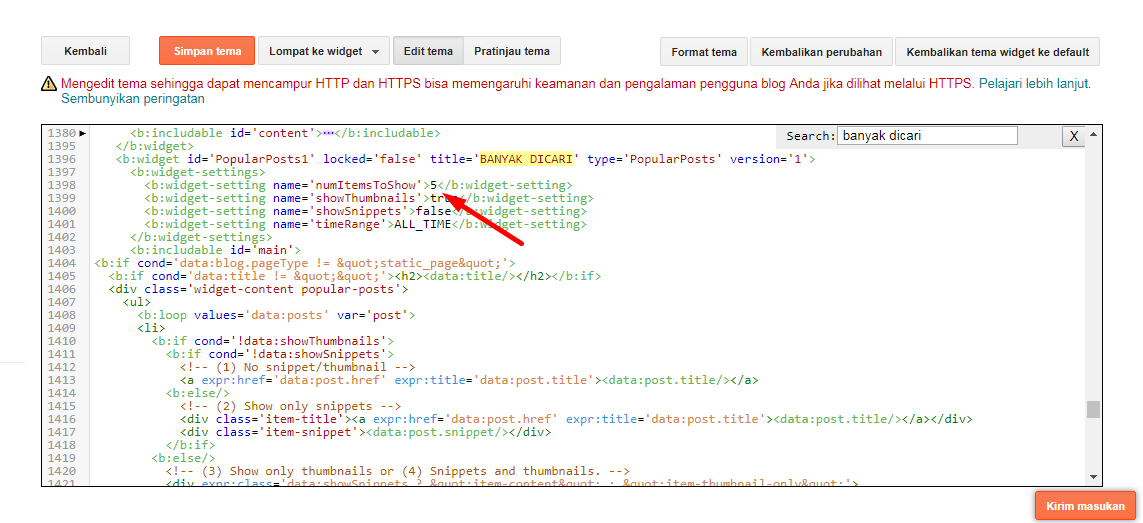 Cara Mengatur Jumlah Postingan Pada Widget Template AMP