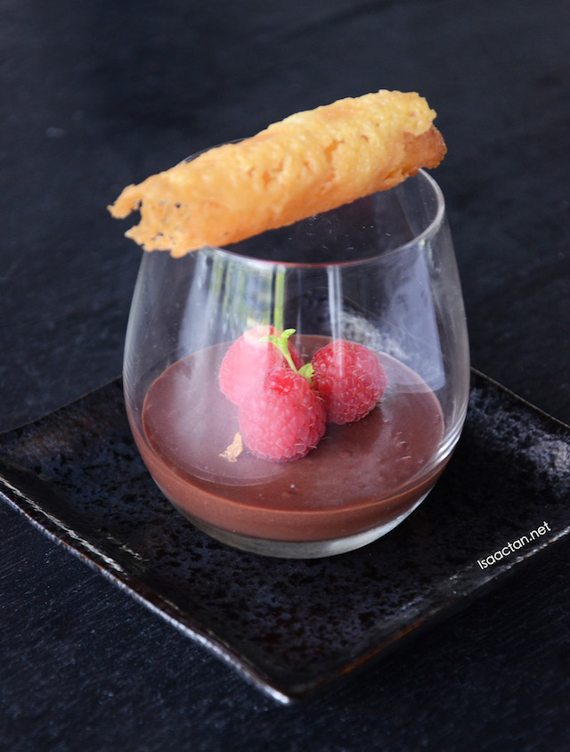 Raspberry Truffle with Tuille
